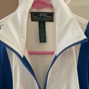 Lauren Active by RALPH LAUREN royal blue/white/cream color-block vest -SIZE S